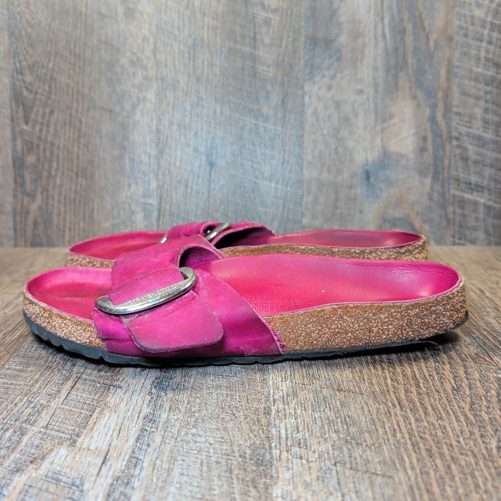 Birkenstock Madrid Big Buckle Festival Fuchsia Natural Oiled Womens EU 40 US 9 - Picture 5 of 14